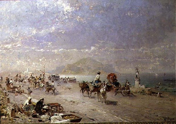 Carretera Costera en el Golfo de Palermo, Italia de Franz Richard Unterberger