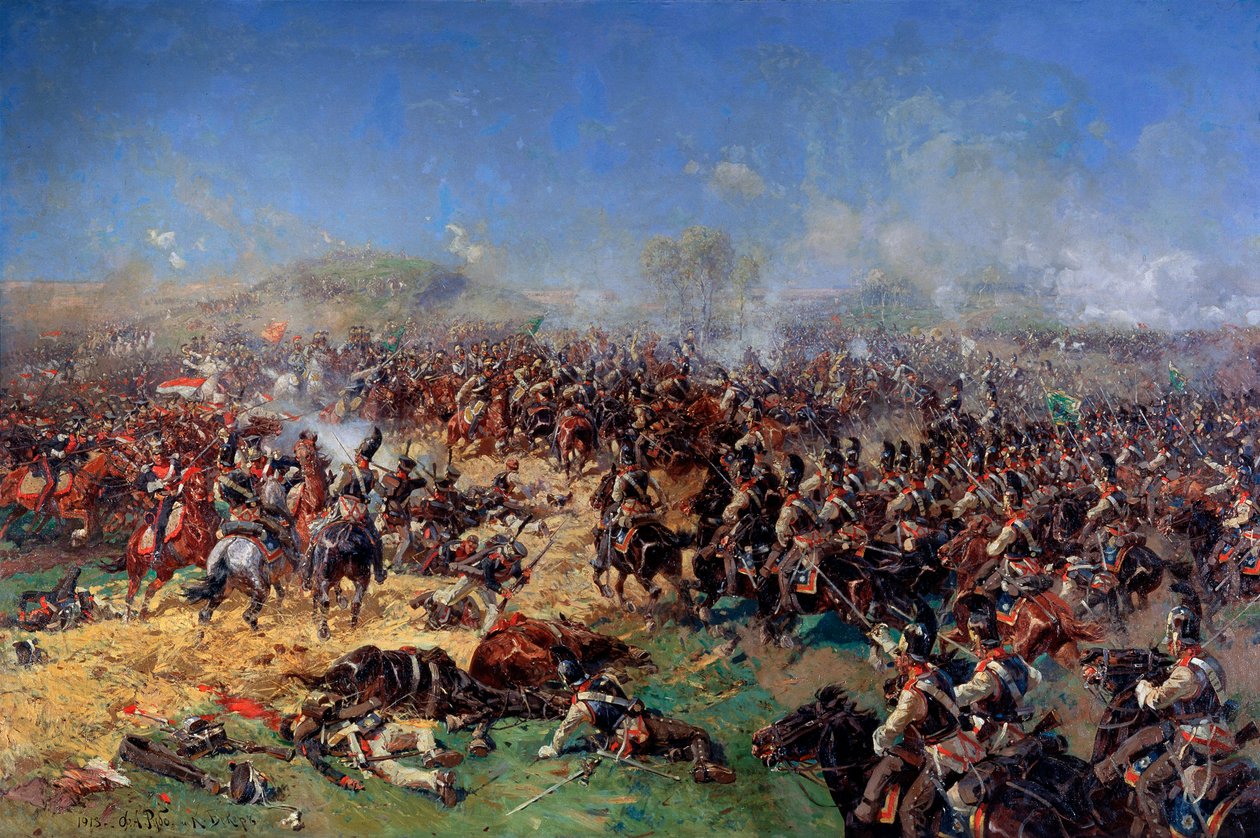 La batalla de Borodino el 26 de agosto de 1812. Tercer ataque francés de Franz Roubaud