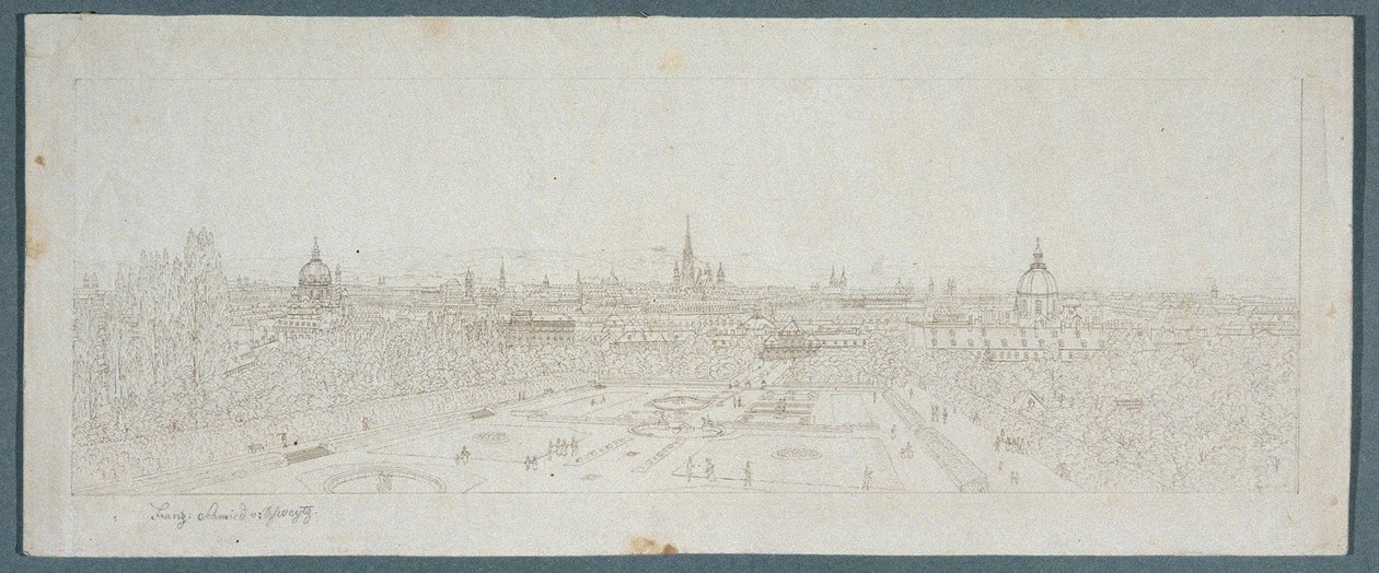 Vista de Viena desde el Palacio de Belvedere de Franz Schmied