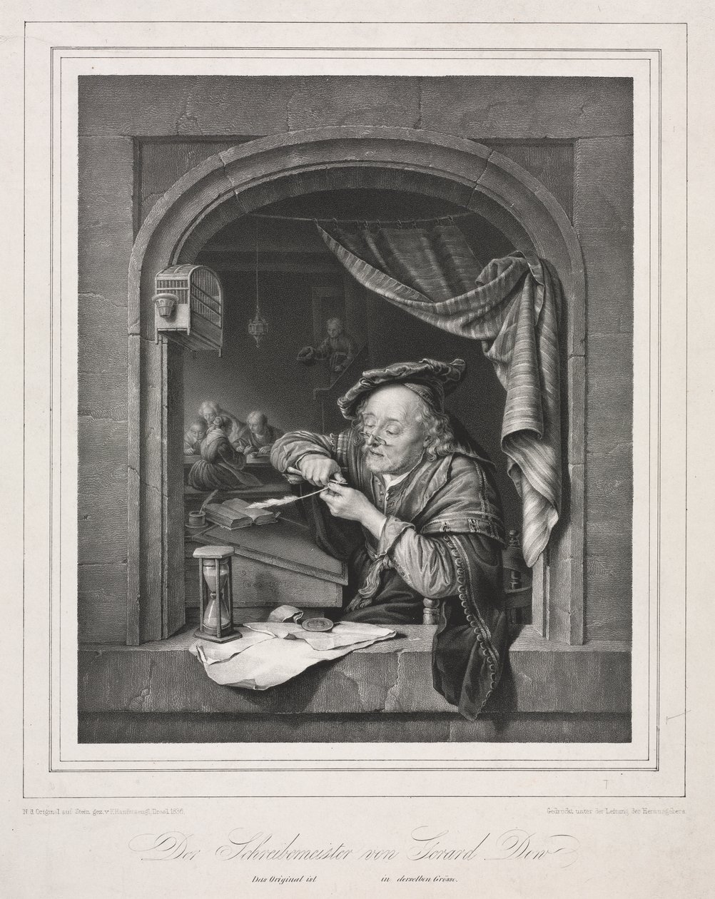 El maestro de escritura del viejo maestro de escuela de Franz Seraph Hanfstaengl