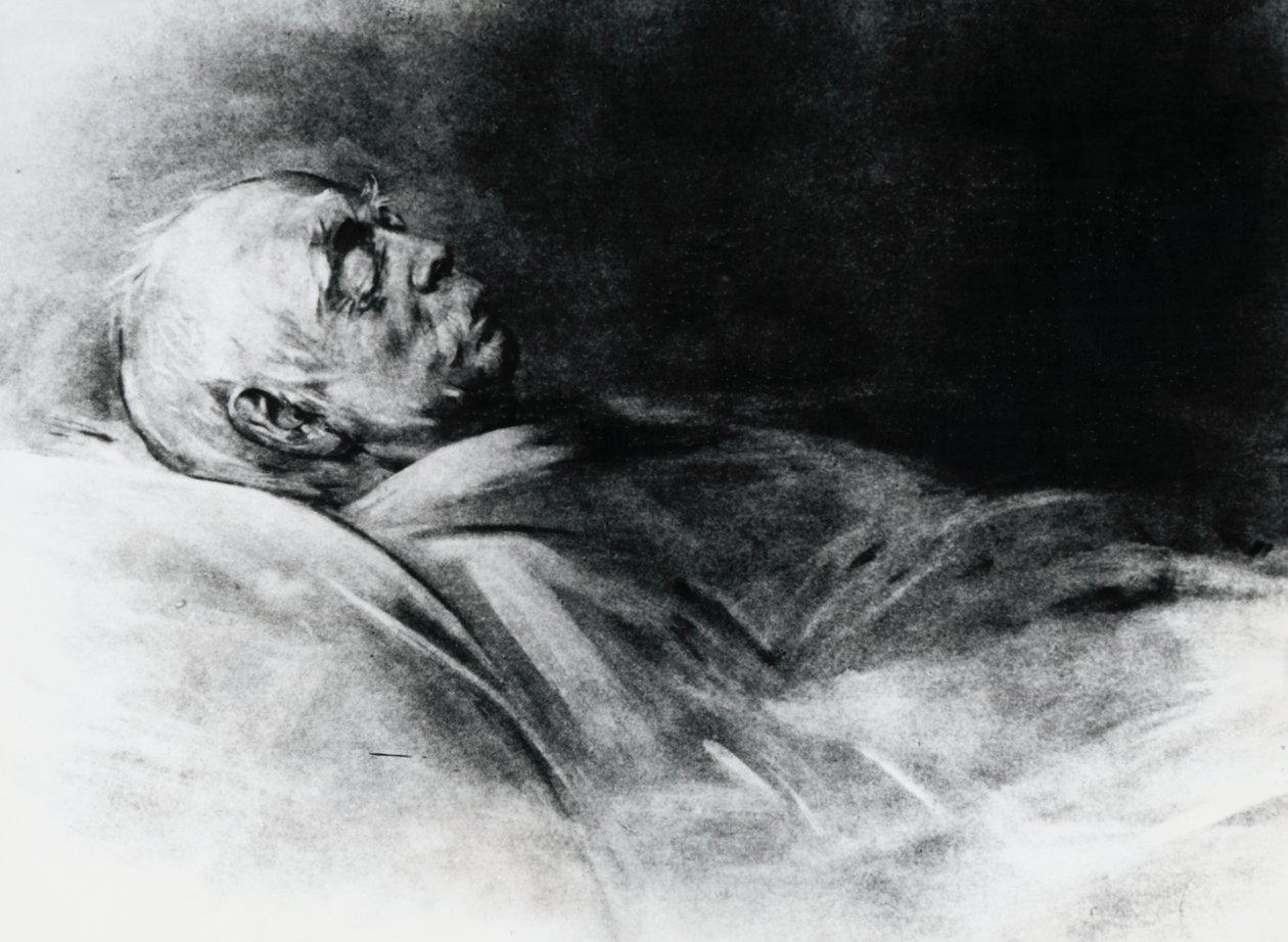 Otto von Bismarck (1815-1898) en su lecho de muerte de Franz Seraph von Lenbach