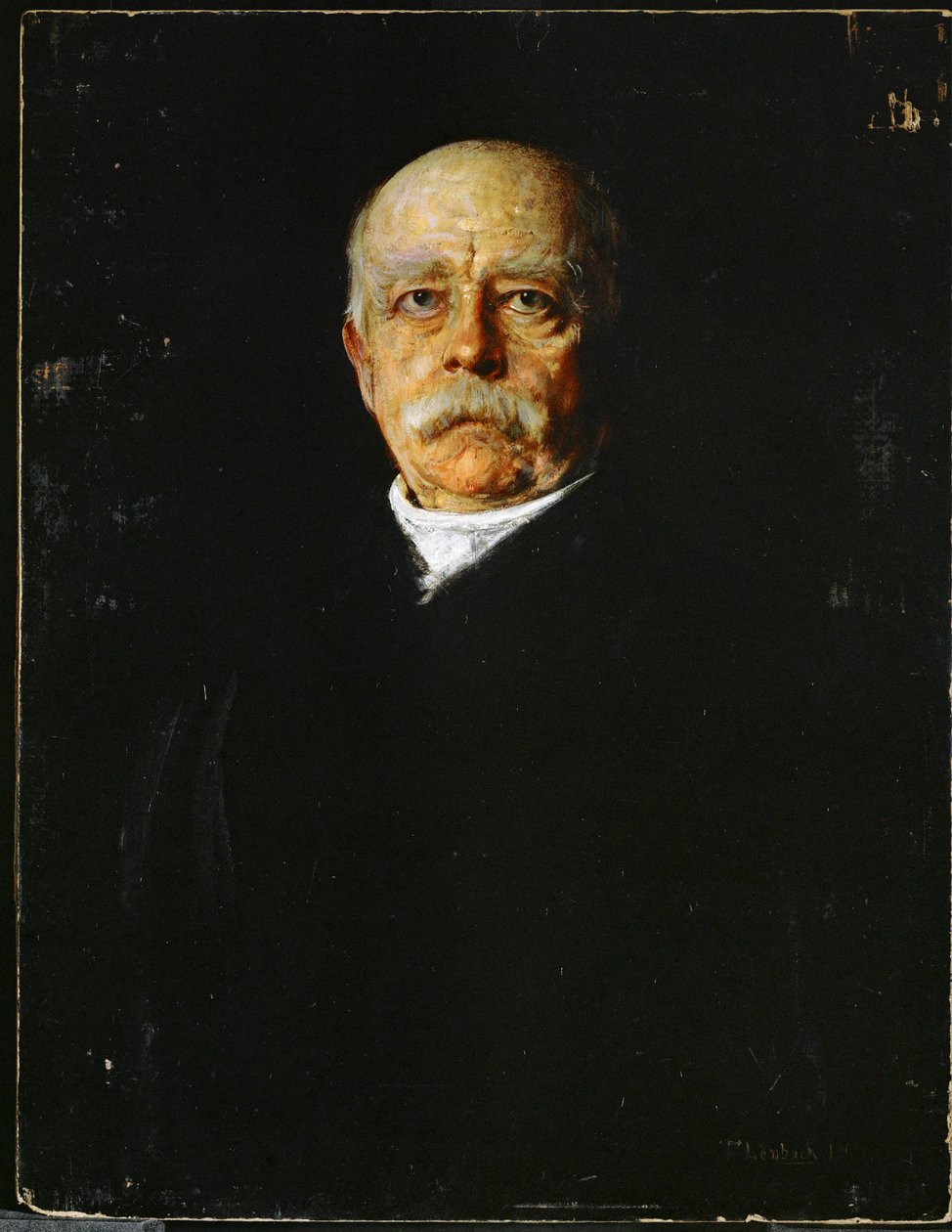 Príncipe Otto von Bismarck, estadista prusiano decisivo en la creación del Reich alemán ... (pintura sobre lienzo) de Franz Seraph von Lenbach