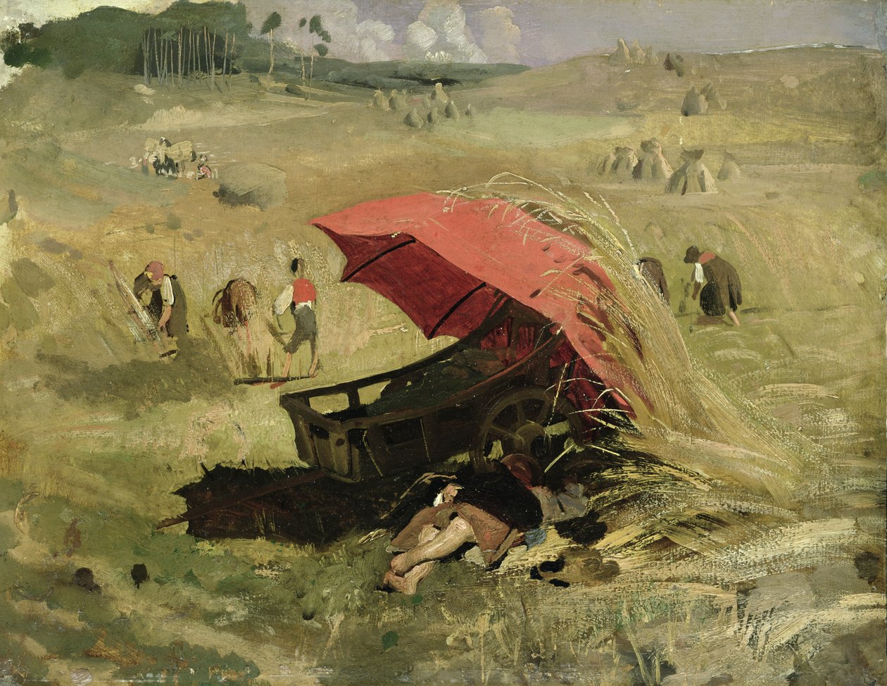 La Sombrilla Roja, c.1860 de Franz Seraph von Lenbach