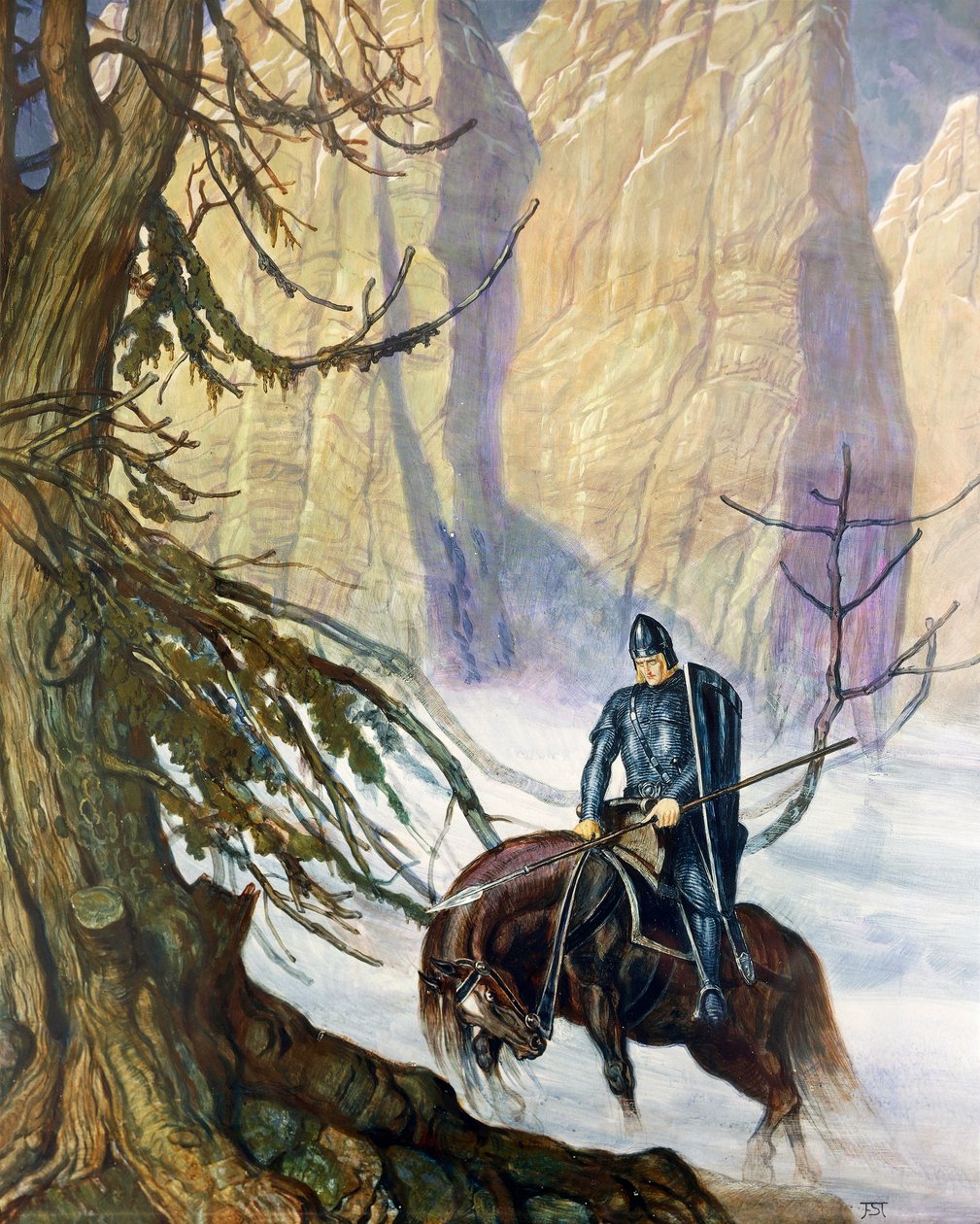Escenografía de Franz Stassen (1869-1949) para Parsifal de Richard Wagner (1813-1883) de Franz Stassen