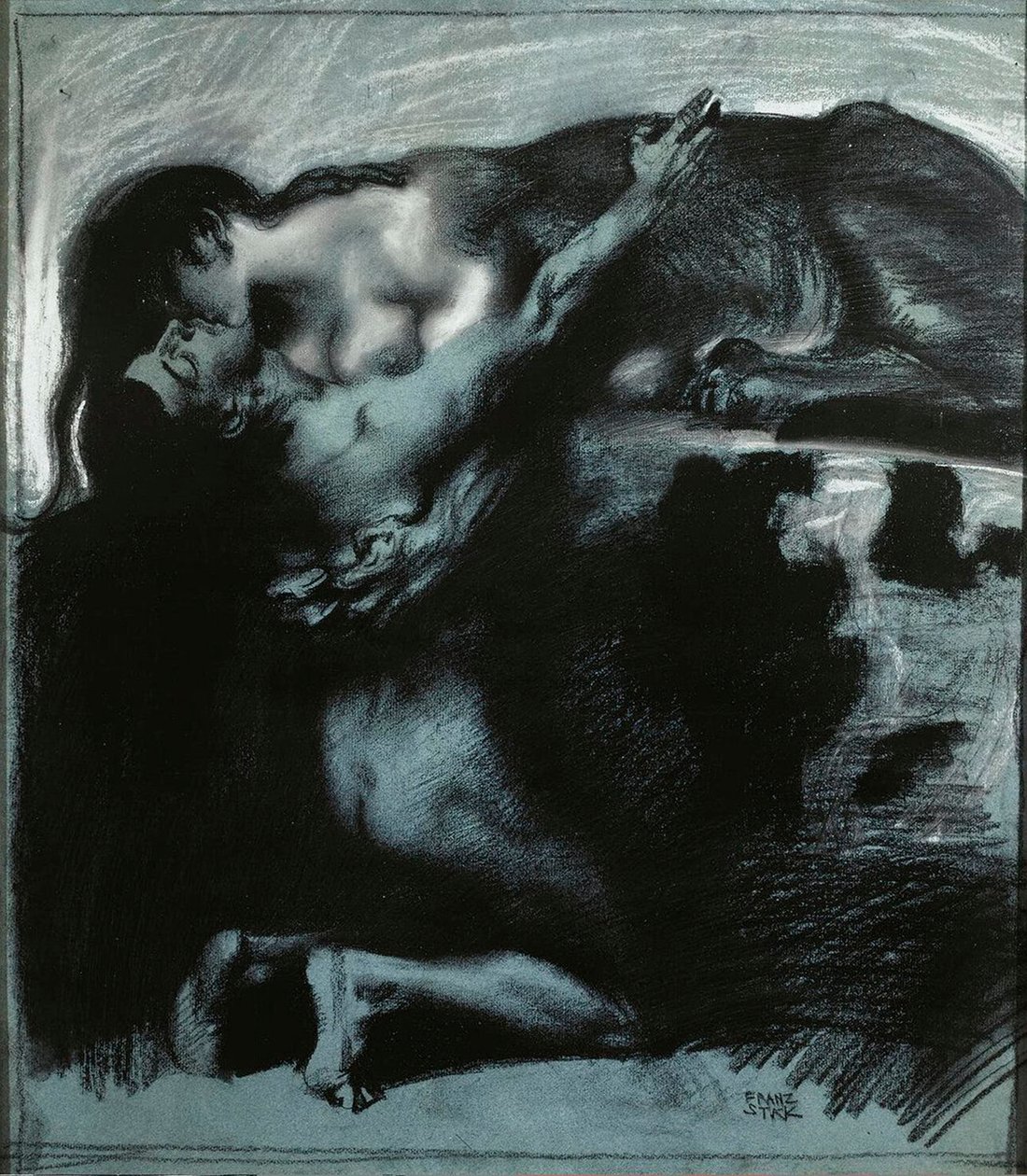 Beso de una esfinge, entre 1890 y 1914 de Franz Stuck Ritter von