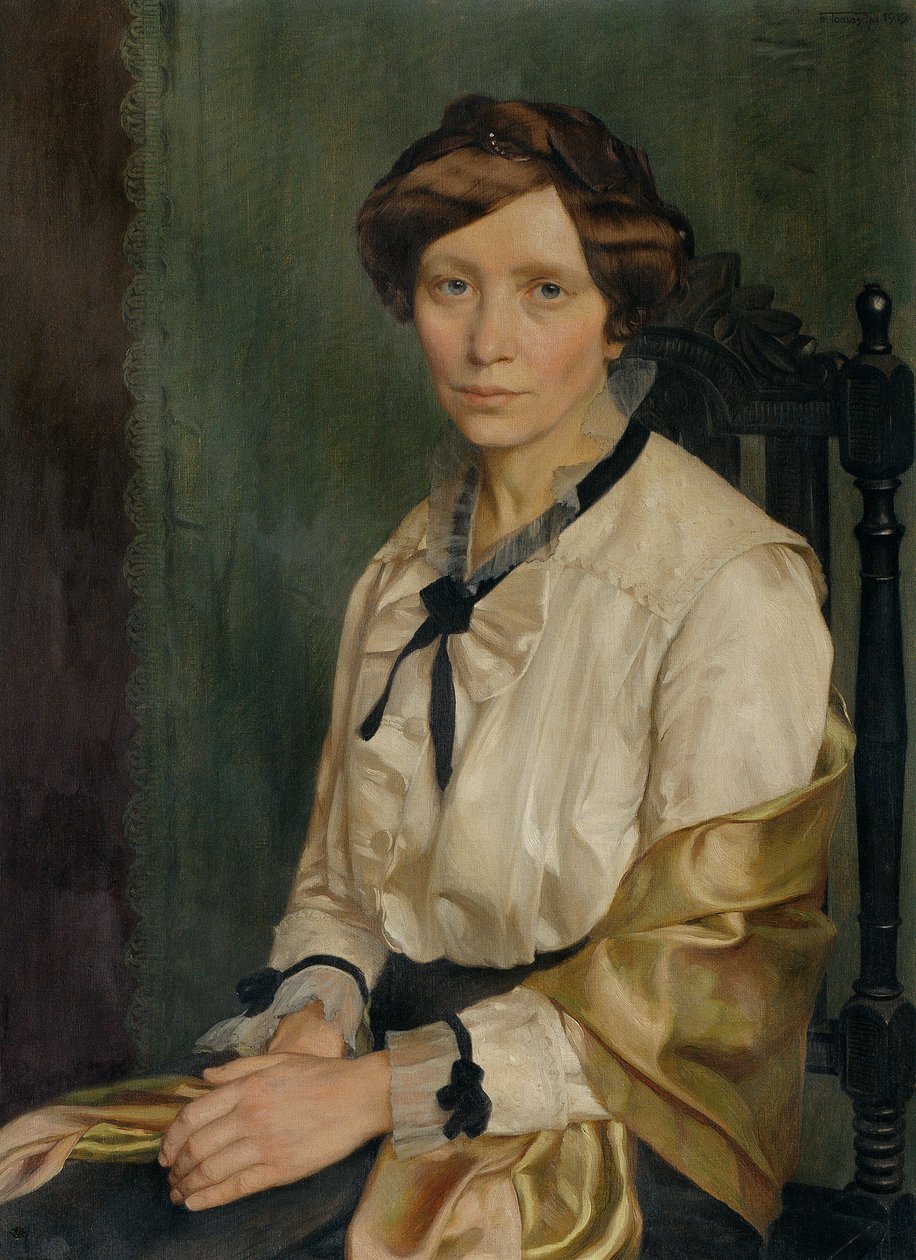 la esposa del artista de Franz Tomaschu