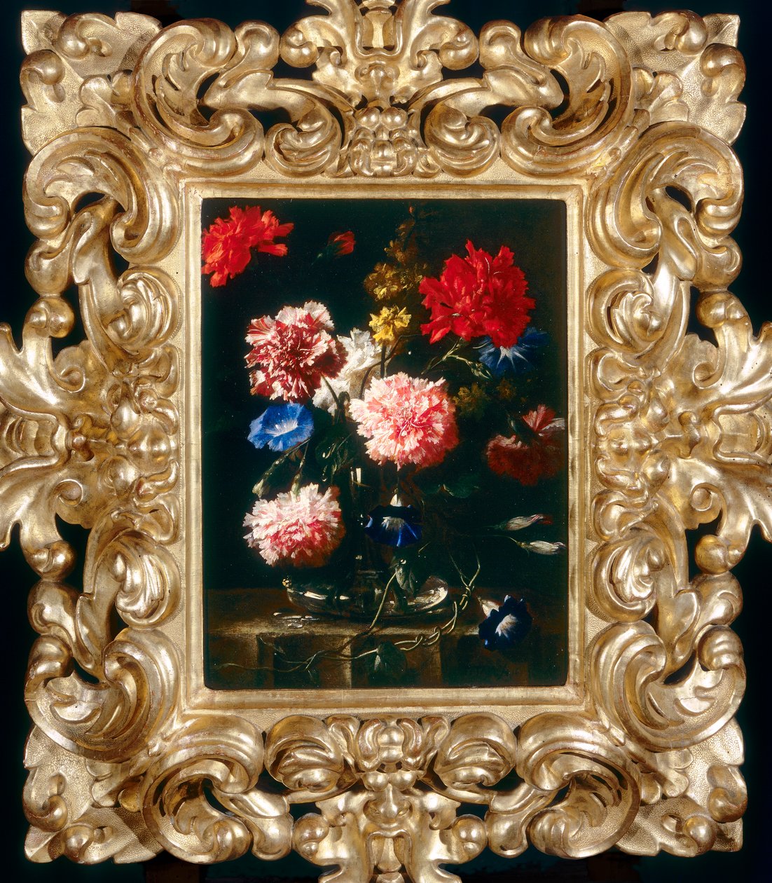Naturaleza muerta con flores en un jarrón de vidrio de Franz Werner Tamm