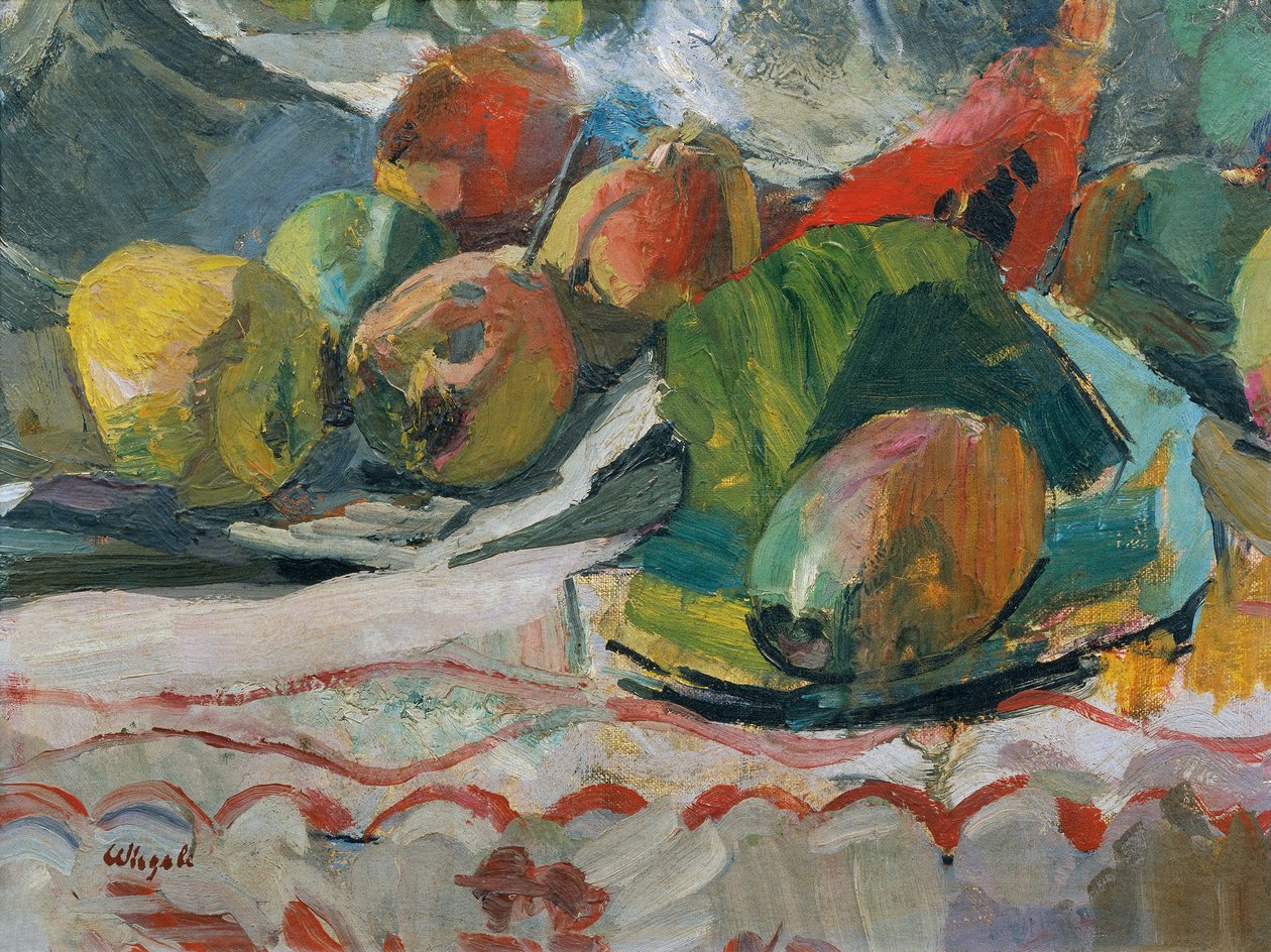 Bodegón de frutas de Franz Wiegele