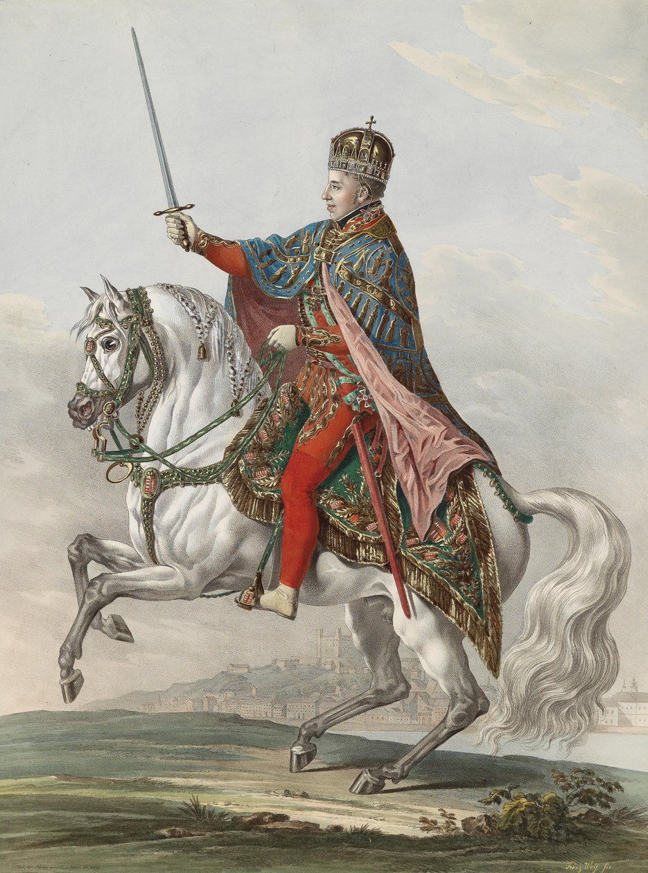 Emperador Fernando I de Austria como Rey de Hungría, 1830 de Franz Wolf
