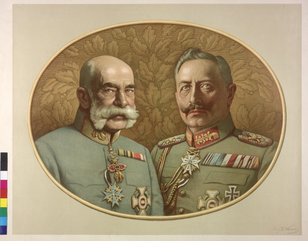 Emperador de Austria y Guillermo II Francisco José I de Franz Wurbel