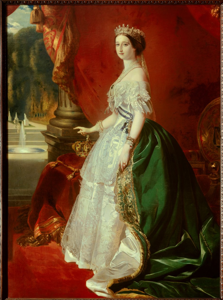 Retrato de cuerpo entero de la Emperatriz Eugenia (1826-1920) en vestido de corte de Franz Xaver  Winterhalter (after)