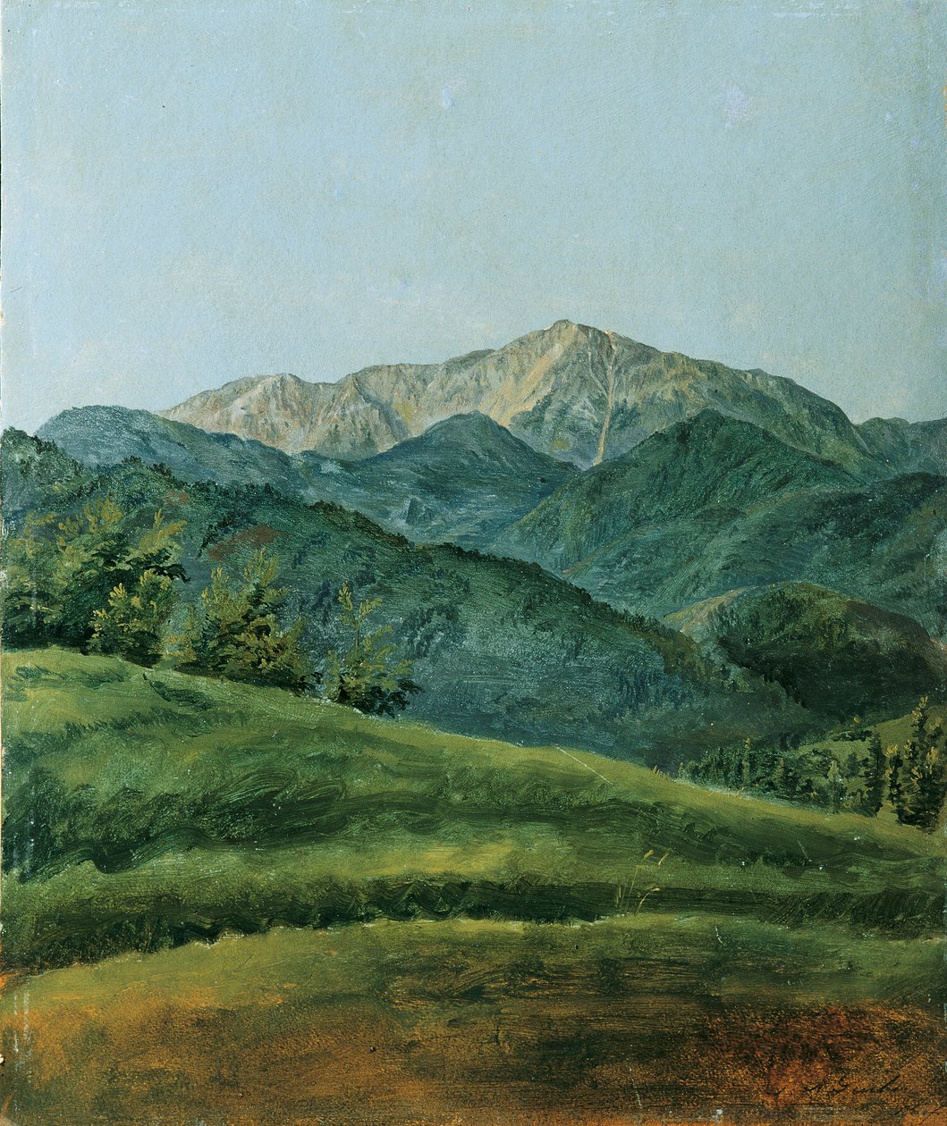 la montaña nevada de Franz Xaver Gruber