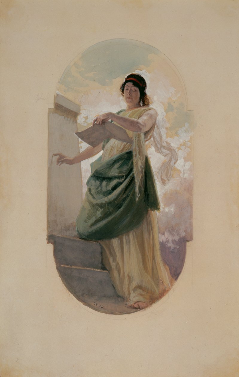 El epigrama, un estudio, 1890 de Franz Xaver Simm