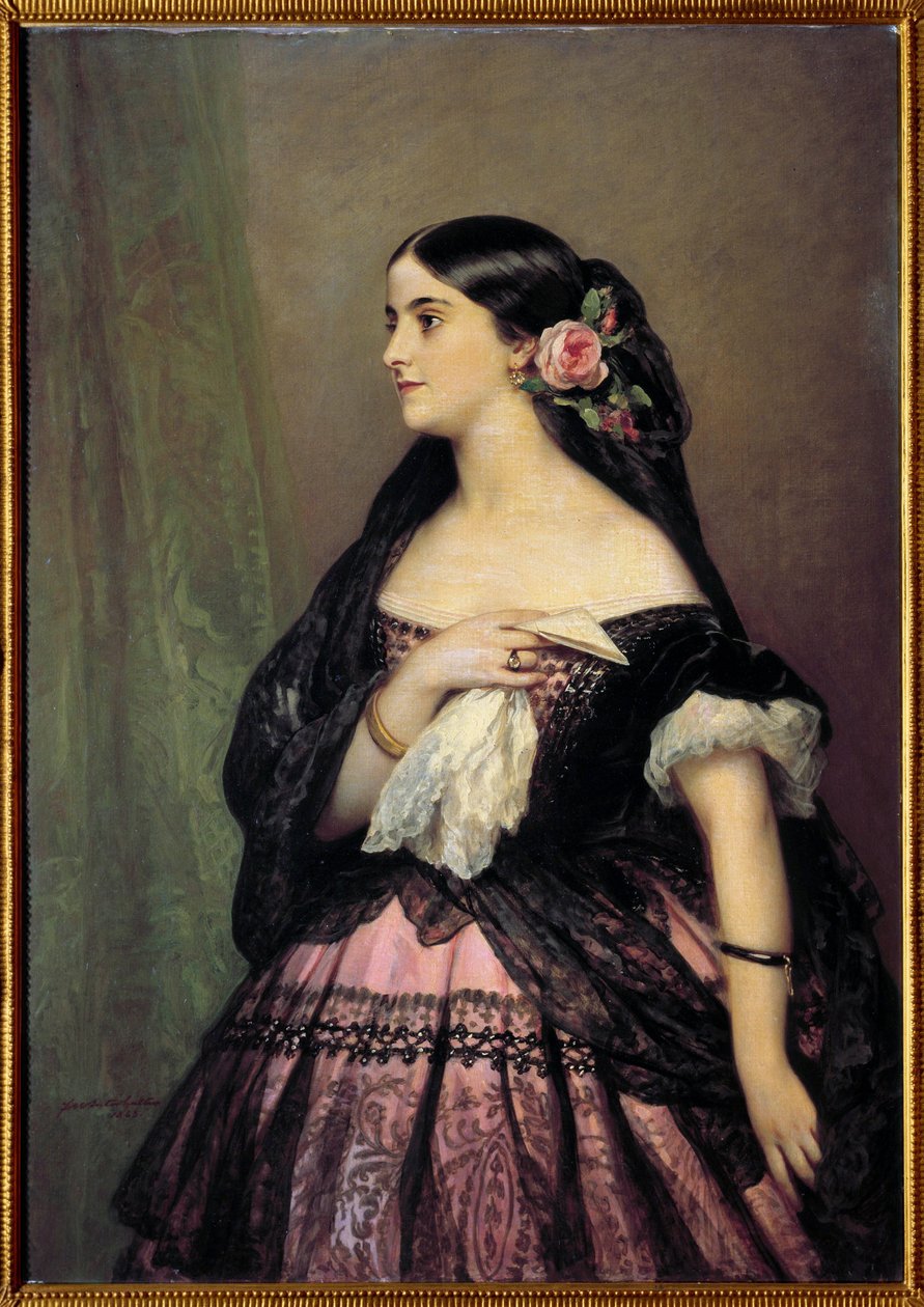 Retrato de la cantante Adelina Patti (1843-1919), soprano española interpretando el papel de Rosina en 