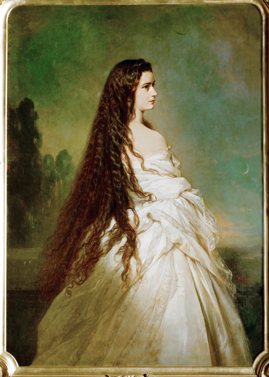 La emperatriz Isabel de Austria con el pelo alborotado de Franz Xaver Winterhalter