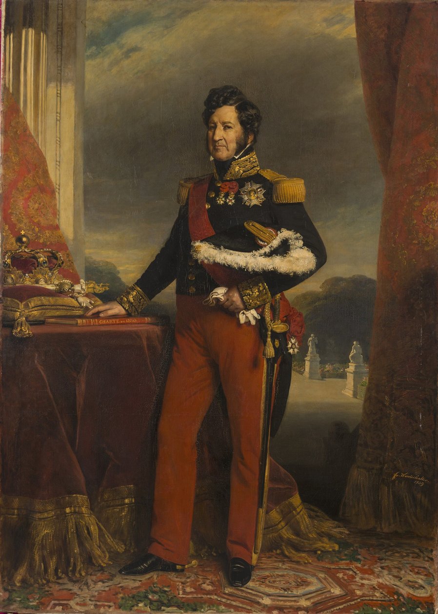 Francés:  Louis-Philippe 1er, Roi des Francais (1773-1850) Luis Felipe I con uniforme de oficial general de Franz Xaver Winterhalter