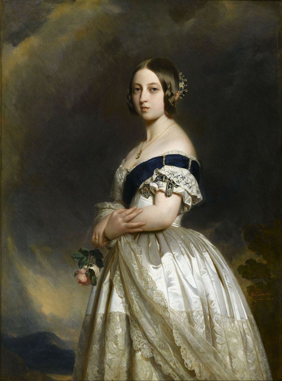 En francés:  Victoria Ière, reine de Grande Bretagne (1819-1901) Victoria I, reina de Gran Bretaña (1819-1901) de Franz Xaver Winterhalter