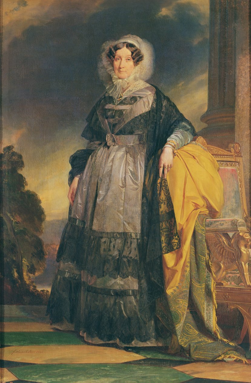 Retrato de Adelaida de Orleans (1777-1848), Mademoiselle de Chartres, conocida como Madame Adelaida de Franz Xaver Winterhalter
