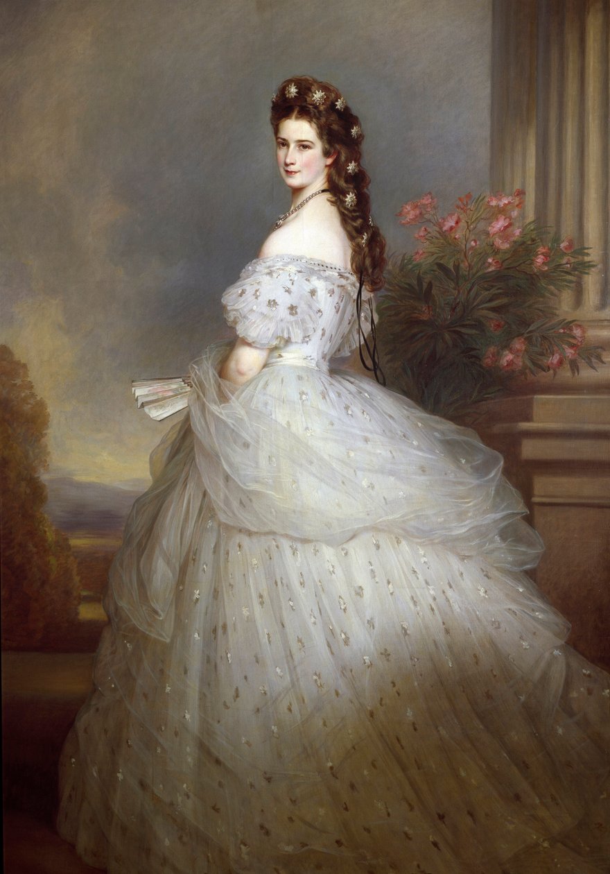Retrato de Elisabeth de Wittelsbach (1837-1898) (Sissi), Emperatriz de Austria (1854-1898) y Reina de Hungría (1867-1898) de Franz Xaver Winterhalter