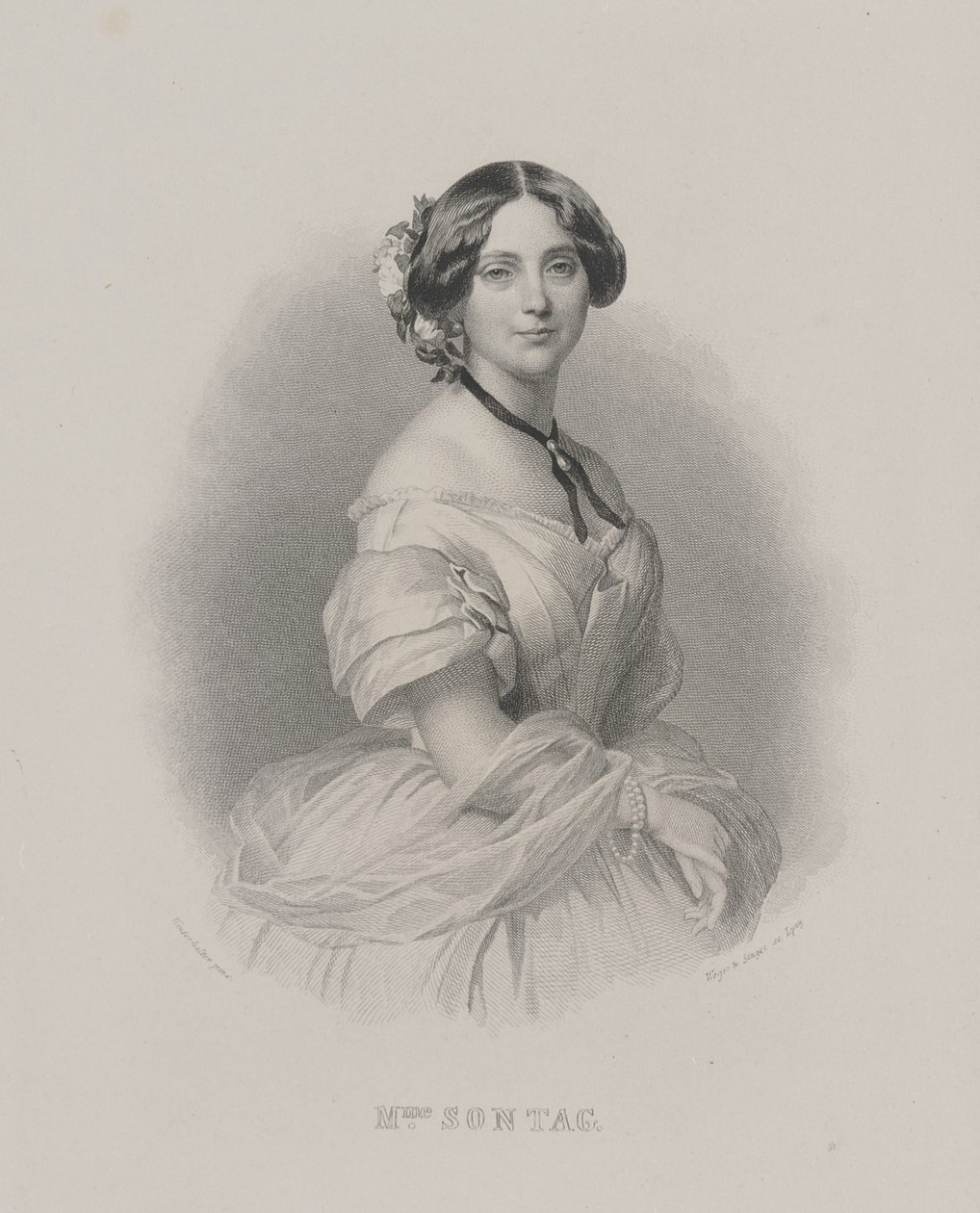 Retrato de la cantante de ópera Henriette Sontag 1806-1854, c. 1850 de Franz Xaver Winterhalter