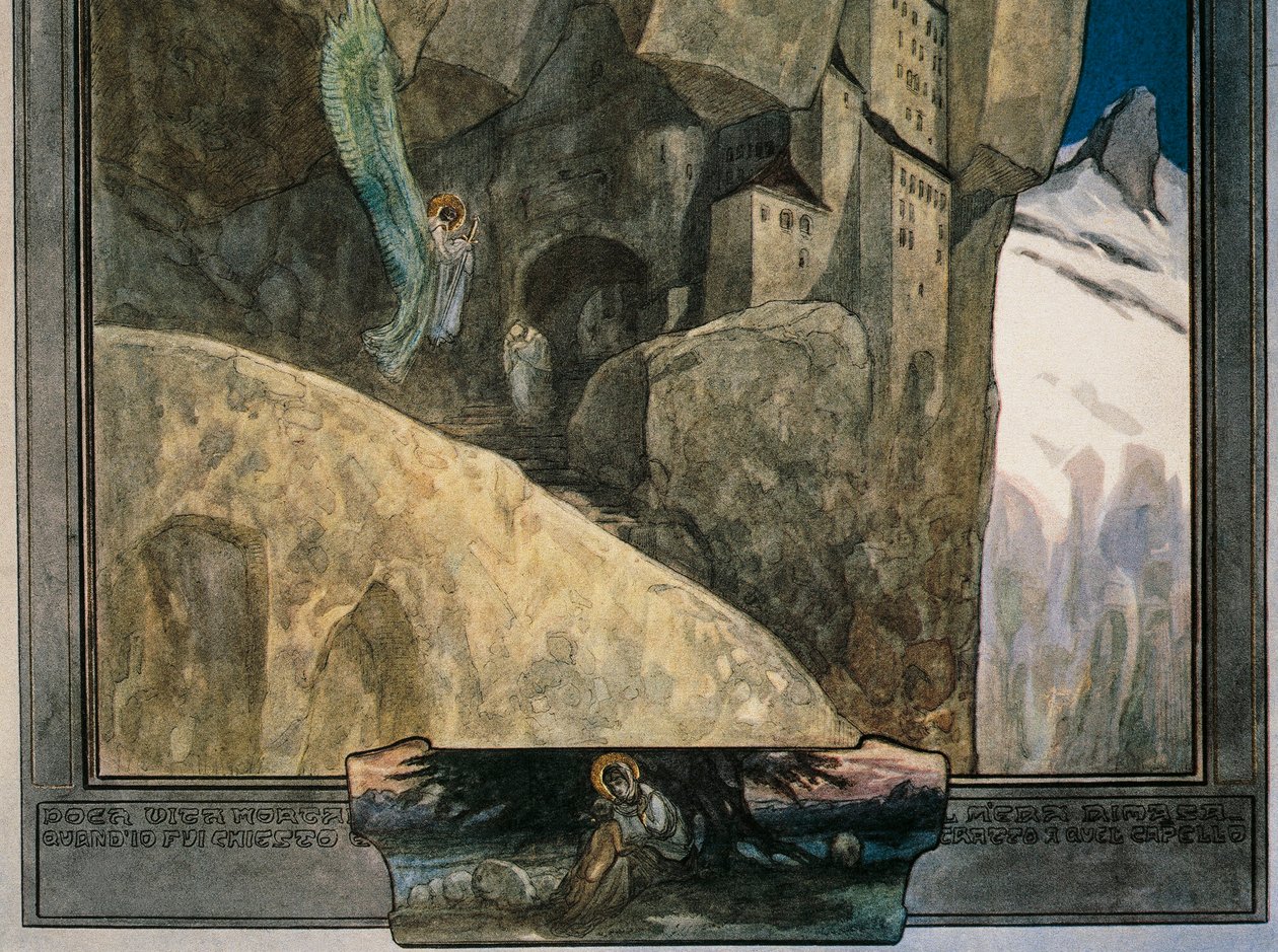 Austria, Viena, Ilustración de la Divina Comedia de Dante Alighieri (Cielo, Canto XXI) por Franz von Bayros, detalle de Franz von (1866 1924) Bayros