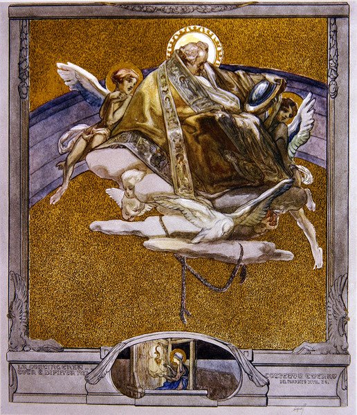 Ilustración de la Divina Comedia de Dante, Paraíso, Canto XVII, 1921 de Franz von Bayros