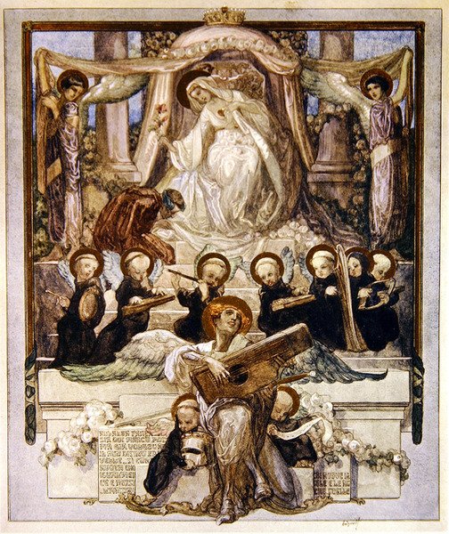 Ilustración de la Divina Comedia de Dante, Paraíso, Canto XXXIII, 1921 de Franz von Bayros