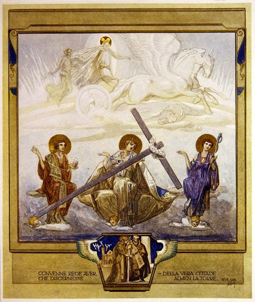 Ilustración de la Divina Comedia de Dante, Purgatorio, Canto XVI: 95, 1921 de Franz von Bayros