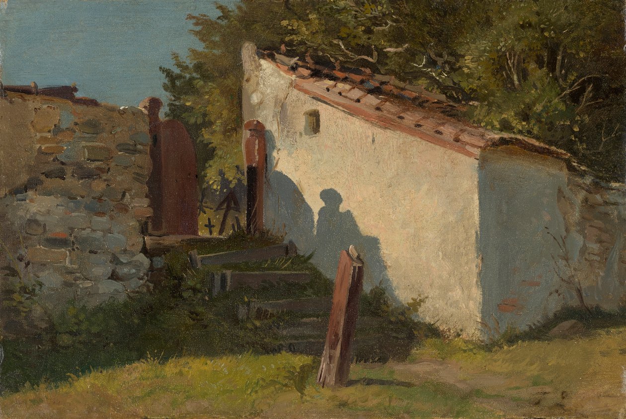 Entrada al cementerio del pueblo de Franz von Lenbach