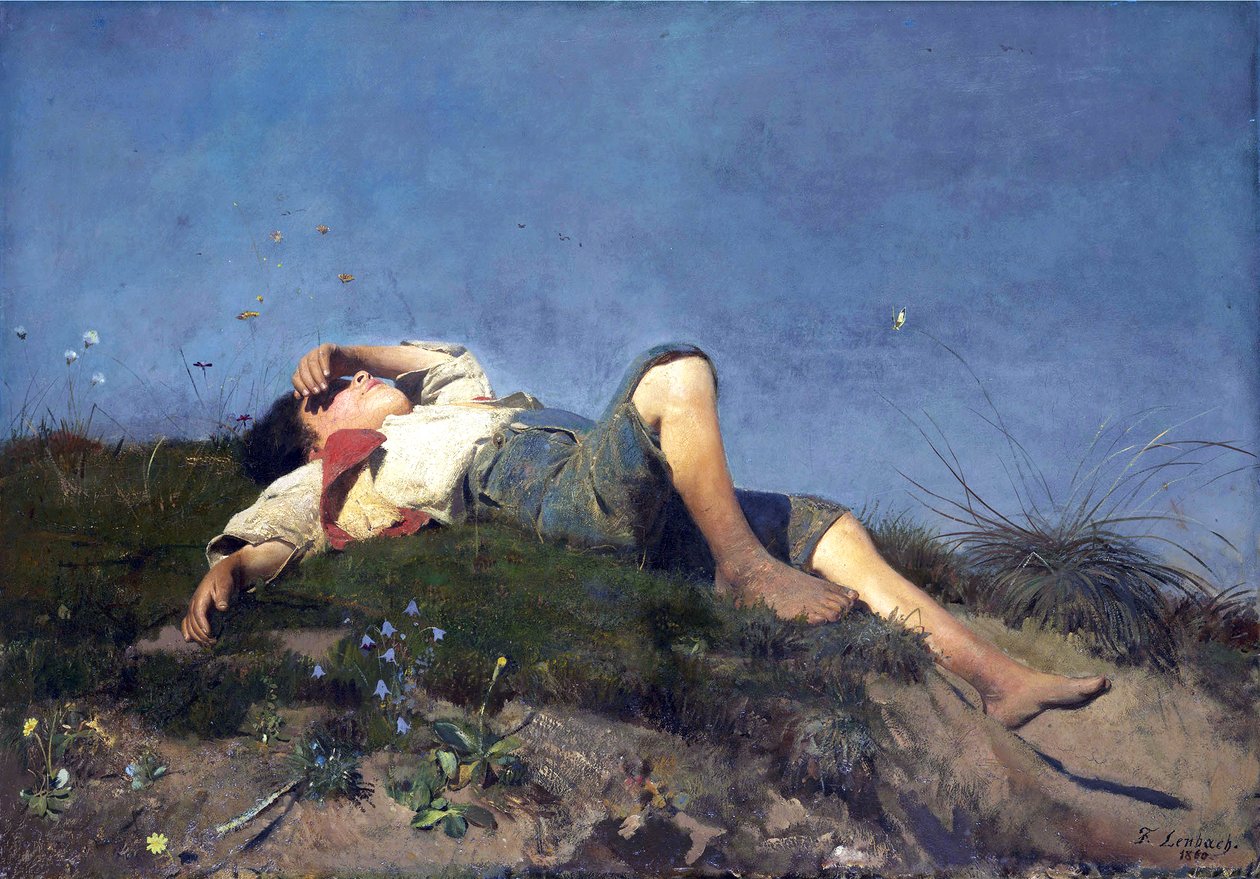 Alemán: Hirtenknabe Shepherd boy de Franz von Lenbach