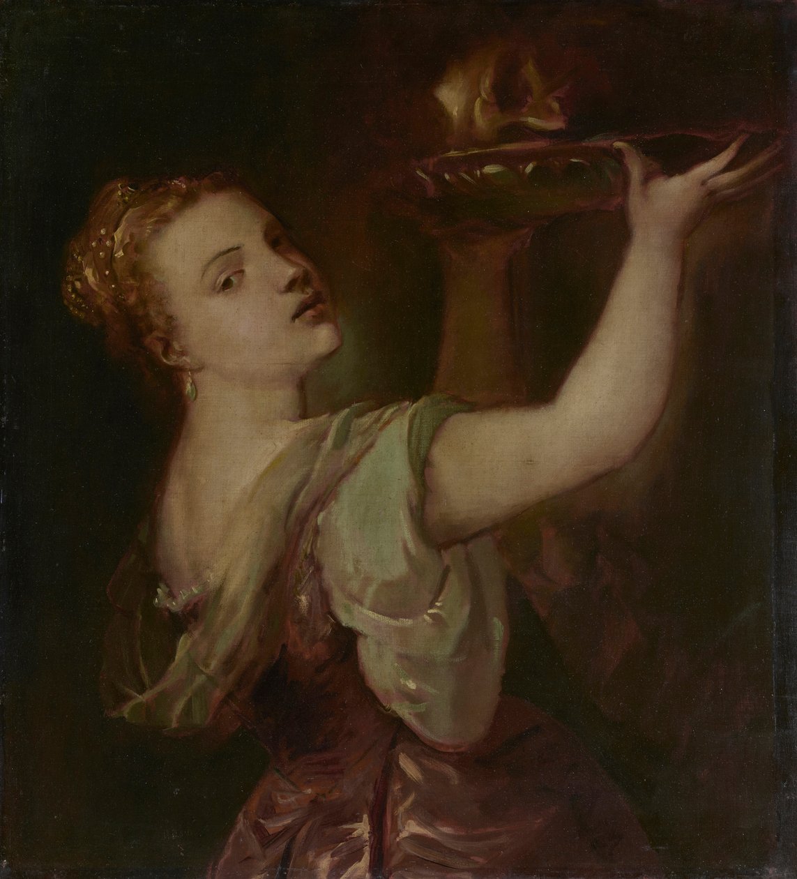 Copia según Tiziano: Lavinia como Salomé de Franz von Lenbach