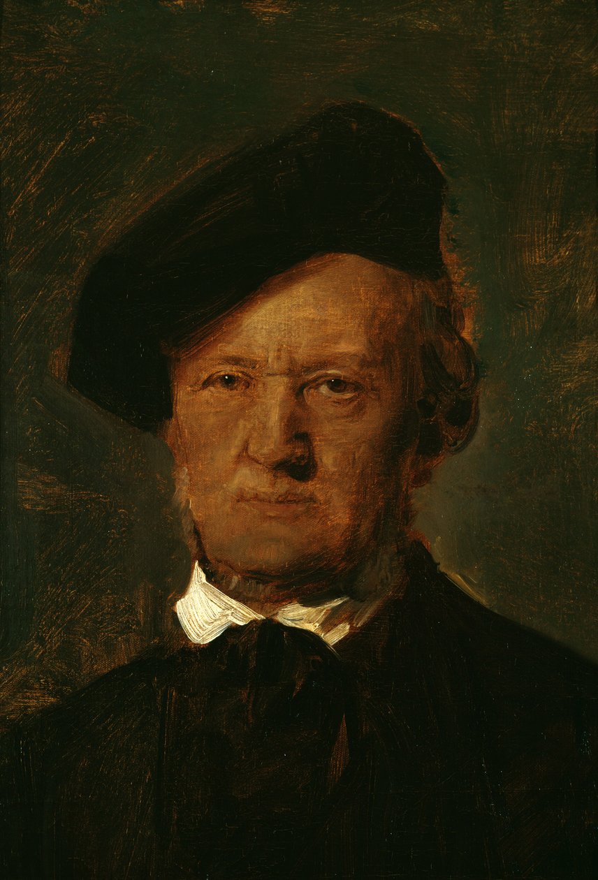 Richard Wagner con boina de Franz von Lenbach