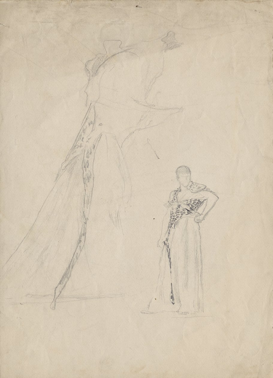 Estudio de drapeado con piel de leopardo de Franz von Matsch