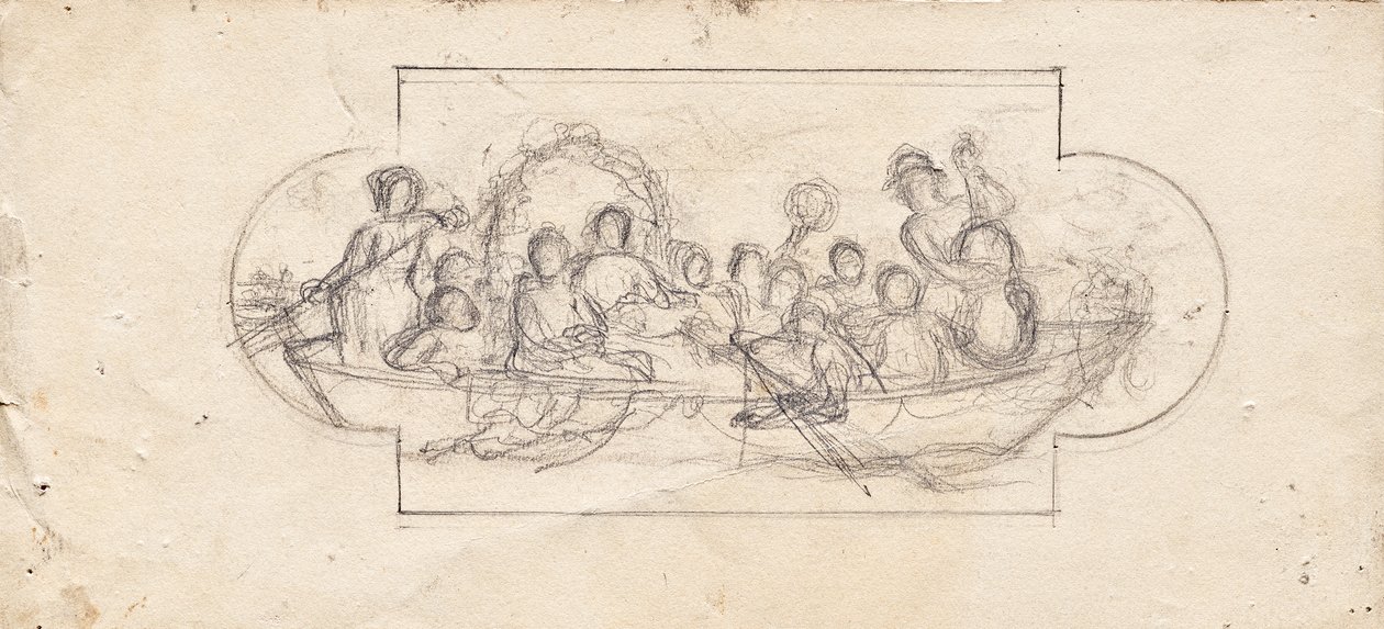 Fiesta de bodas en un barco de Franz von Matsch