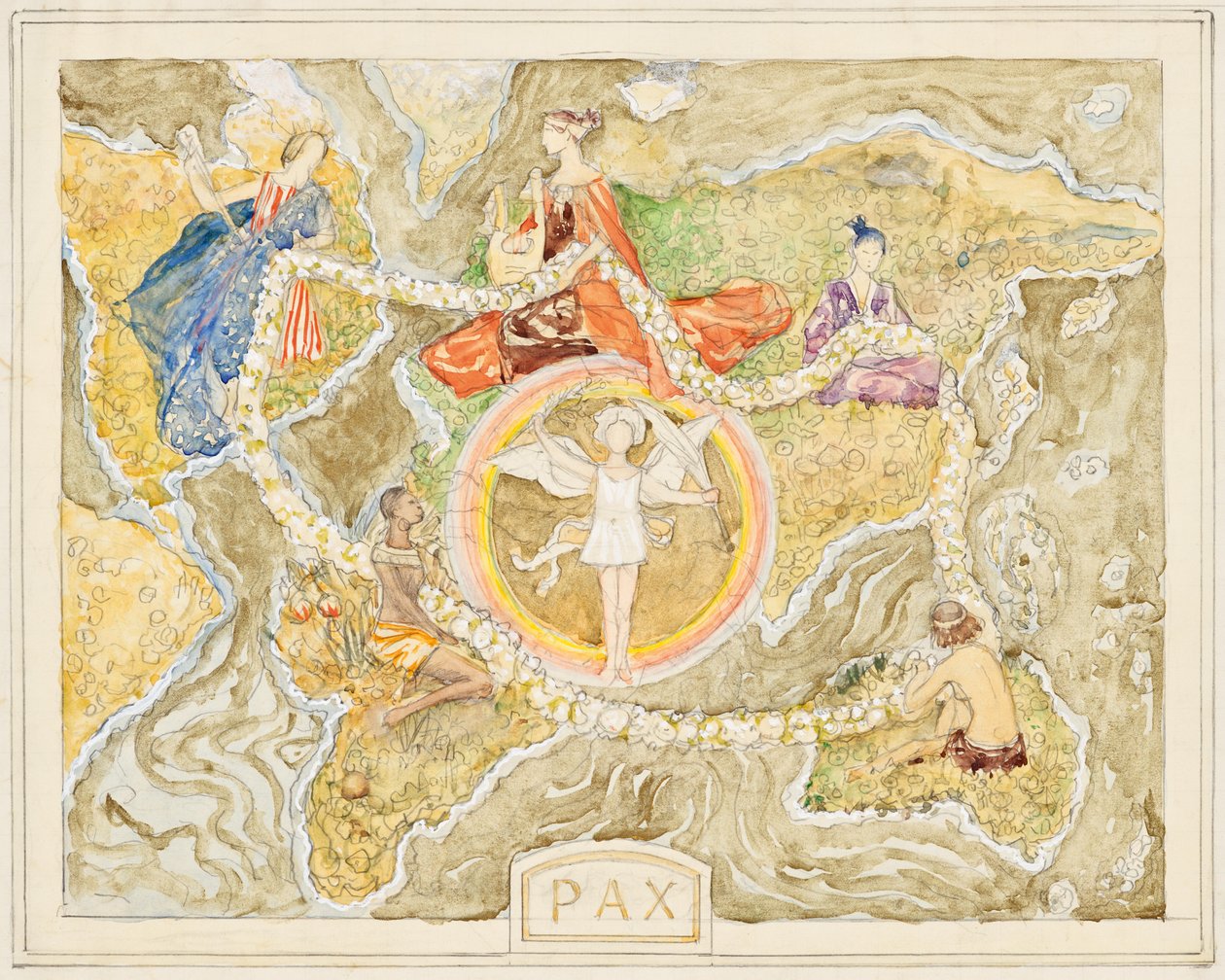 Pax (¿diseño para un tapiz) de Franz von Matsch