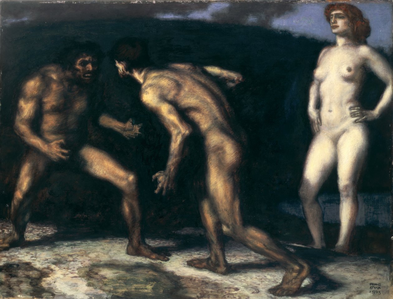 Batalla por una mujer de Franz von Stuck