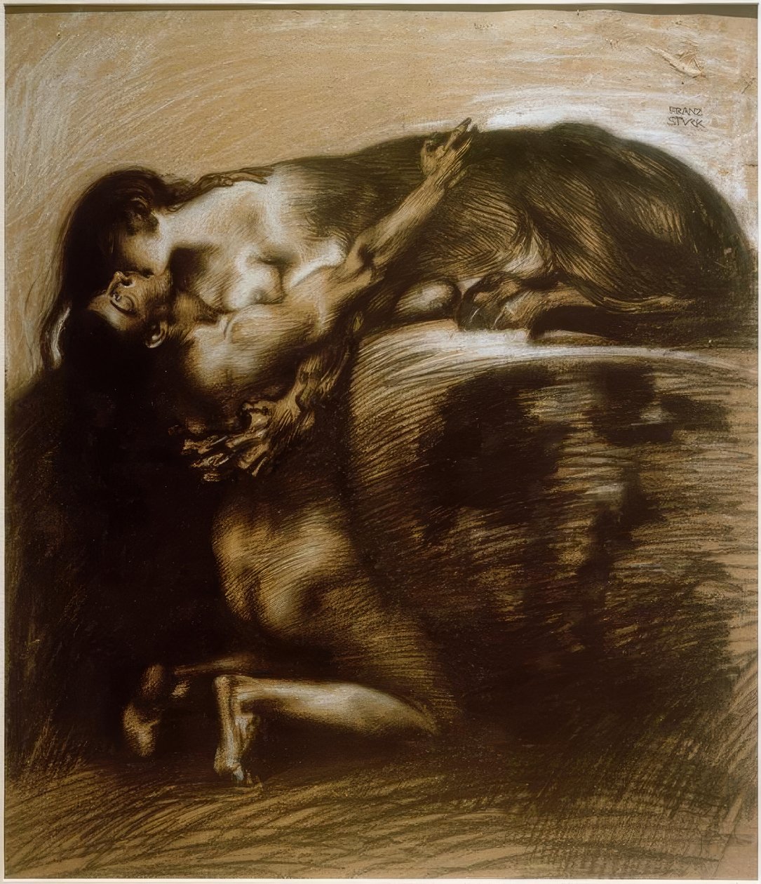 El beso de la esfinge de Franz von Stuck