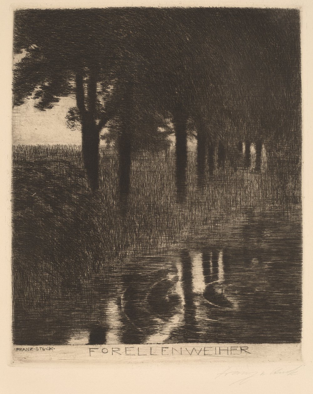 Estanque de truchas de Franz von Stuck
