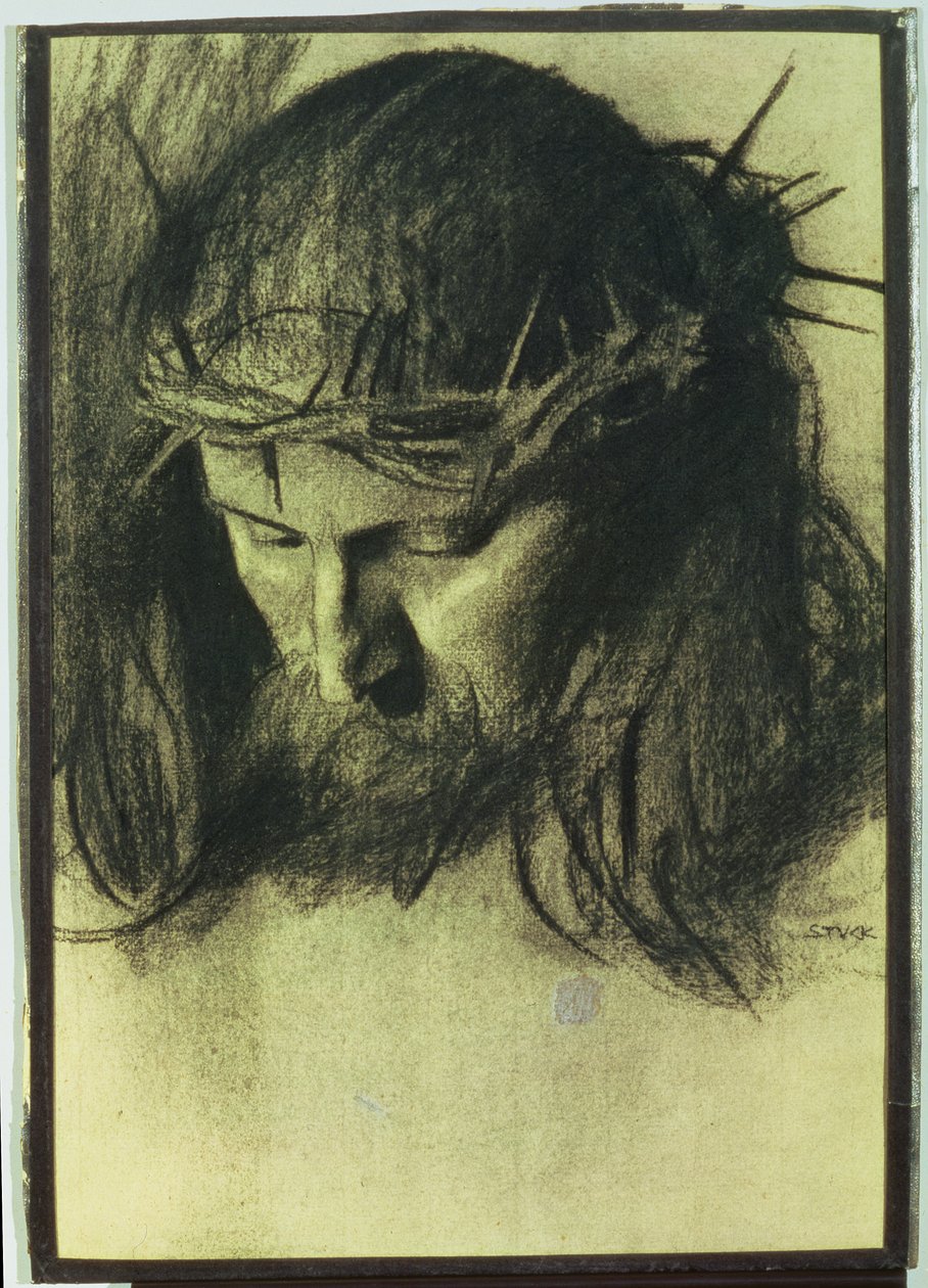 Cabeza de Cristo, c.1890 de Franz von Stuck