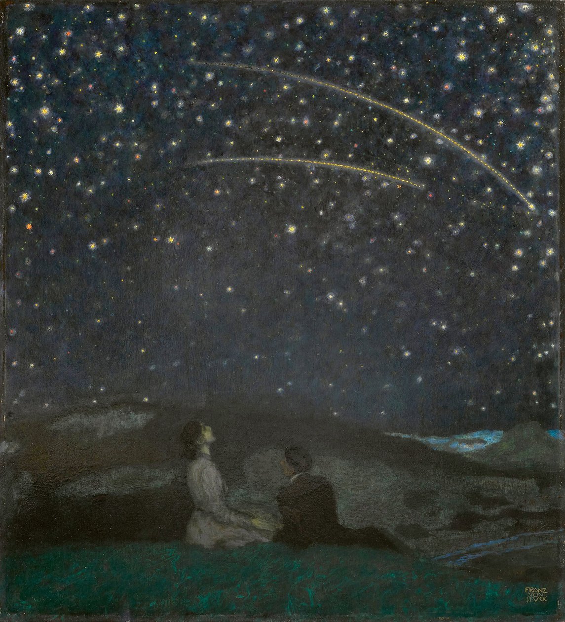 Les etoiles filantes (Franz y Mary von Stuck) de Franz von Stuck
