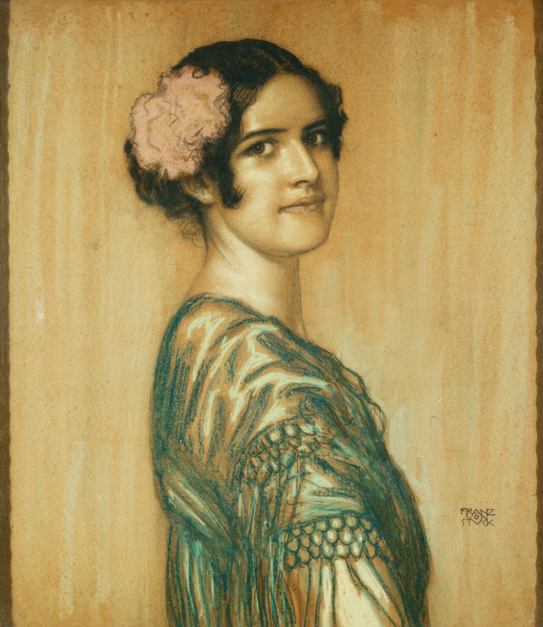 Retrato de Mary, la hija del artista, como una dama española de Franz von Stuck