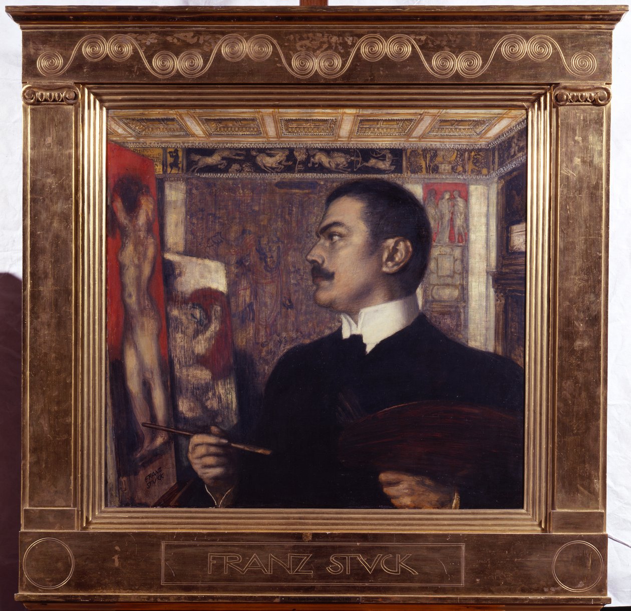 Autorretrato ante el caballete de Franz von Stuck