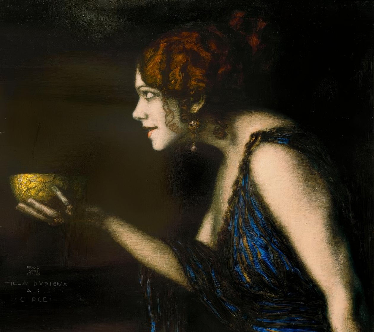 Tilla Durieux como Circe de Franz von Stuck