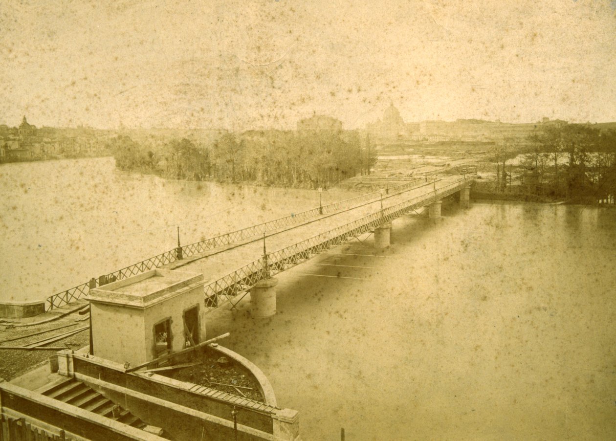 El Porto di Ripetta durante la inundación de 1878 de Fratelli D