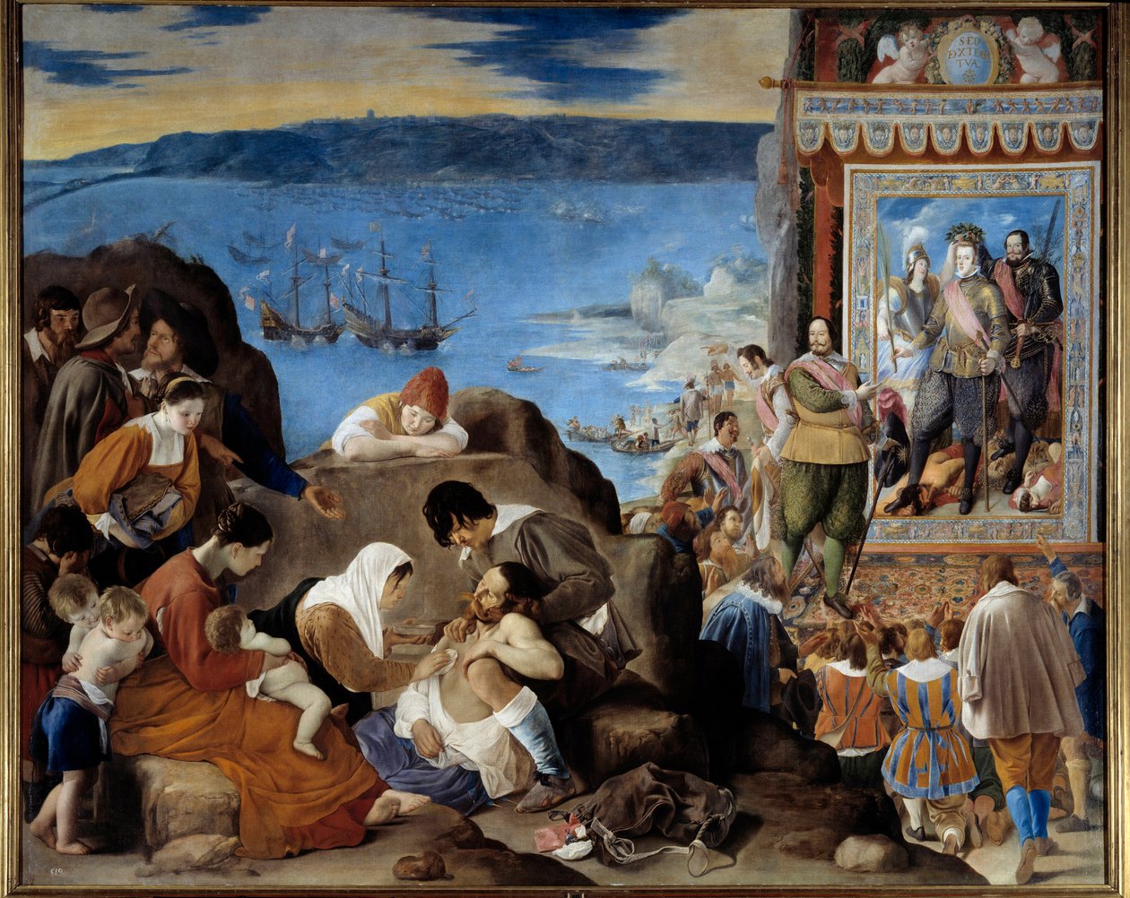 Alegoría de la toma de Salvador de Bahía (Brasil) por un ejército portugués, español e indio comandado por Fadrique Álvarez de Toledo y Mendoza (1580-1634) el 1 de mayo de 1625 de Fray Juan Batista Maino or Mayno