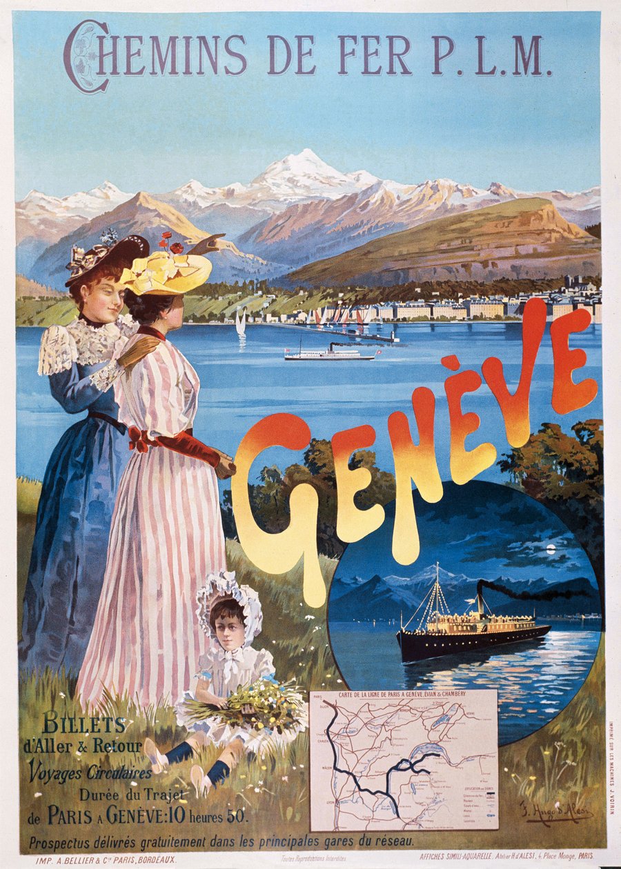 Póster de la compañía ferroviaria PLM, Francia de Frédéric Alexianu