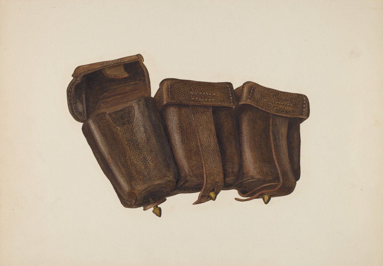 Estuche de cartuchos de cuero de Fred Hassebrock