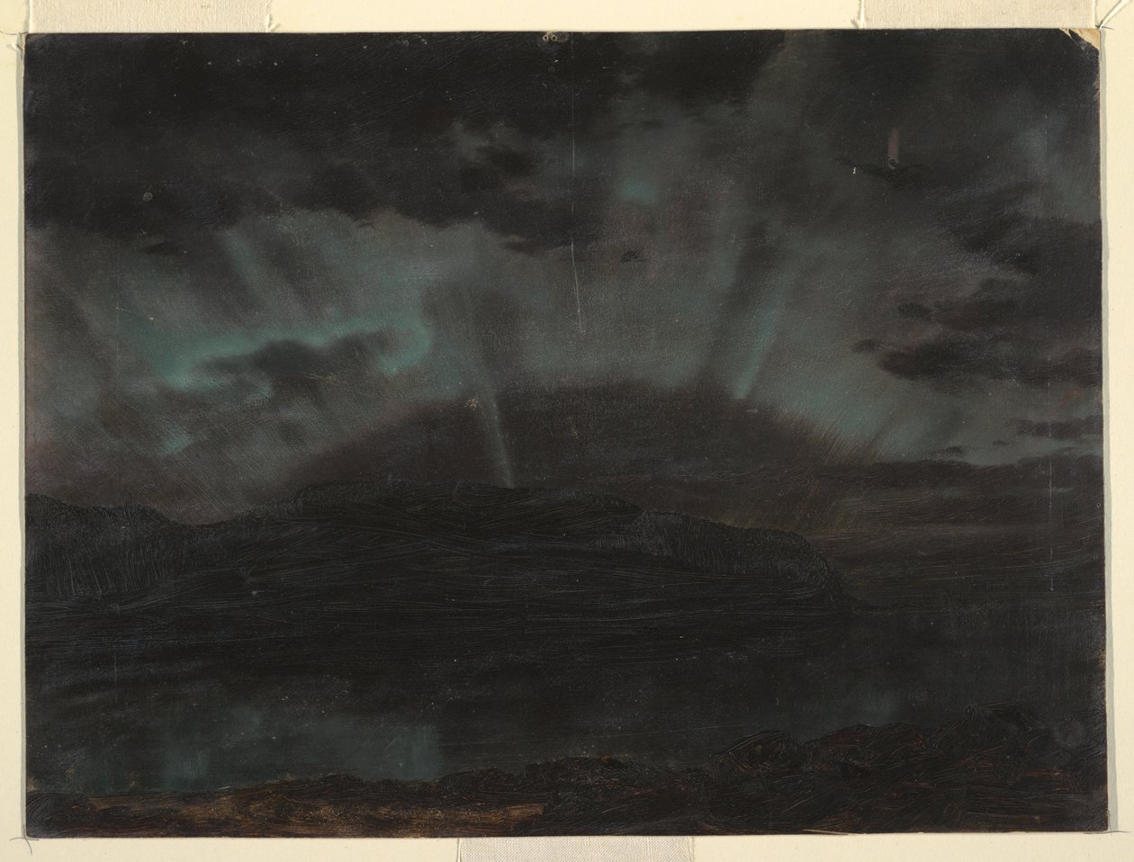 Aurora Boreal, Isla Mt. Desert, desde Bar Harbor, Maine, septiembre 1860 de Frederic Edwin Church