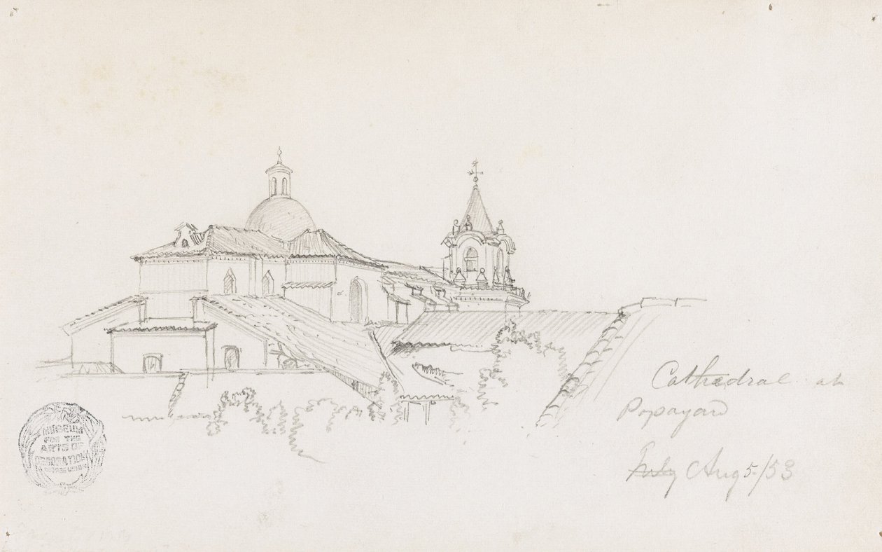 Catedral de Popayán, Colombia de Frederic Edwin Church
