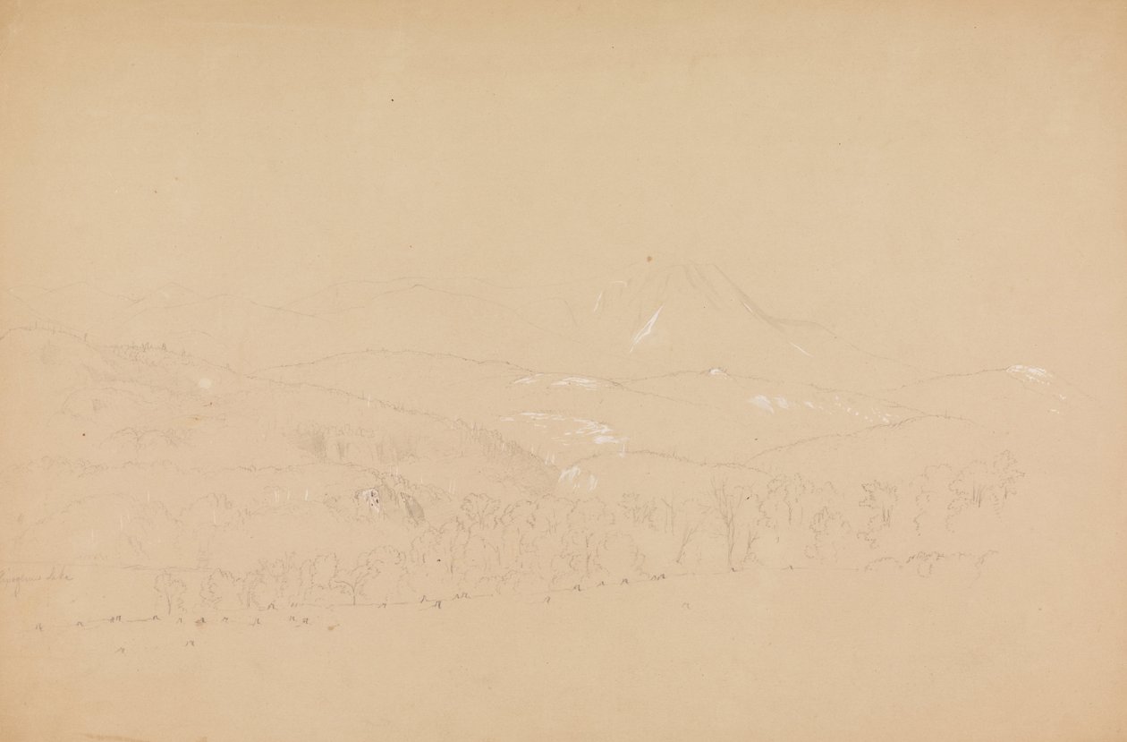 Vista lejana del Katahdin mostrado desde el oeste de Frederic Edwin Church
